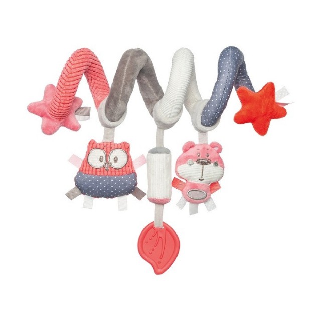 CANPOL BABY PLUSH BED TOY PASTEL FRIENDS - CORAL